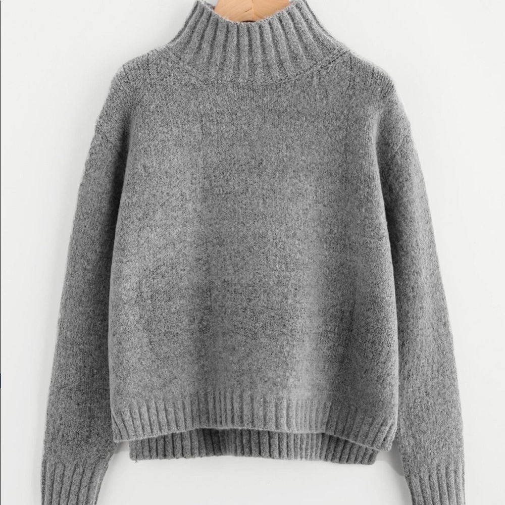 Grey high neck sweater